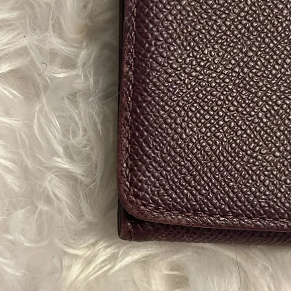 Dunhill Burgundy/Wine colored leather long bifold wallet Unisex - Picture 3 of 16